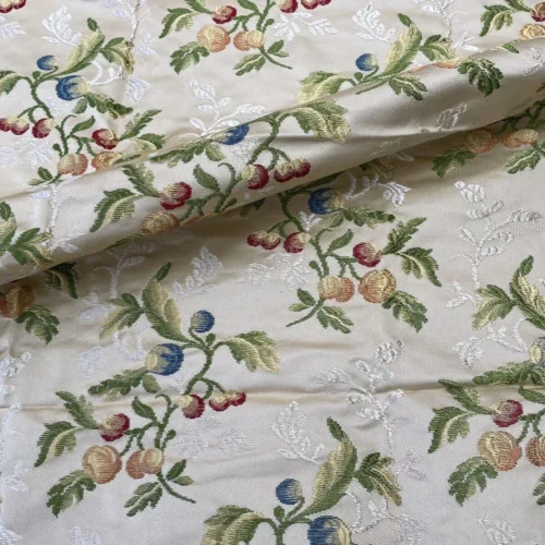 IMG_9355 8 Berkbox39 Scalamandre Old World Weavers Silk Villa Erba Ivory Beige Green Red MSRP USD 808/Yard