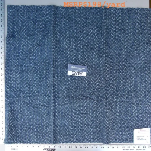 1 Ev15 Scalamandre Showroom Sample Square San Miguel Texture Indigo Blue Reversible MSRP USD 198/Y
