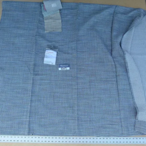 P1080985 2 Ev17 Scalamandre Sample Square Banbury Stripe Check Blue