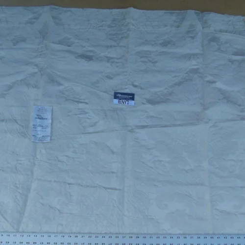 9 Ev17 Scalamandre Sample Square Lampedusa Silk Linen Damask Paper White MSRP USD470/yard