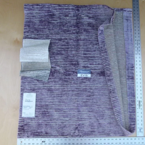 1 Ev18 Scalamandre 30"x72" Atira Lavender Aura Cut Velvet