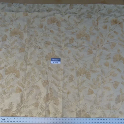 5 Ev18 Scalamandre 1.2y Villa Taranto Gold Floral Silk Metallic Embroidery