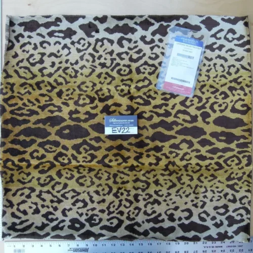 P1090859 15 Ev22 Scalamandre Special Pieces Leopard Velvet Piccolo Gold/brown 100% Linen MSRP USD 500+/yard