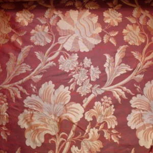 P1100062 By Yd 100%silk Lampas Mythical Huge Tree Of Life Redwood Red Gold Beige MSRP USD 200+/Y 507 Redwood