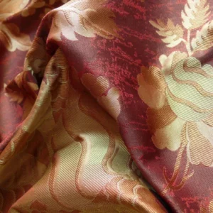 P1100086 By Yd 100%silk Lampas Mythical Huge Tree Of Life Redwood Red Gold Beige MSRP USD 200+/Y 507 Redwood