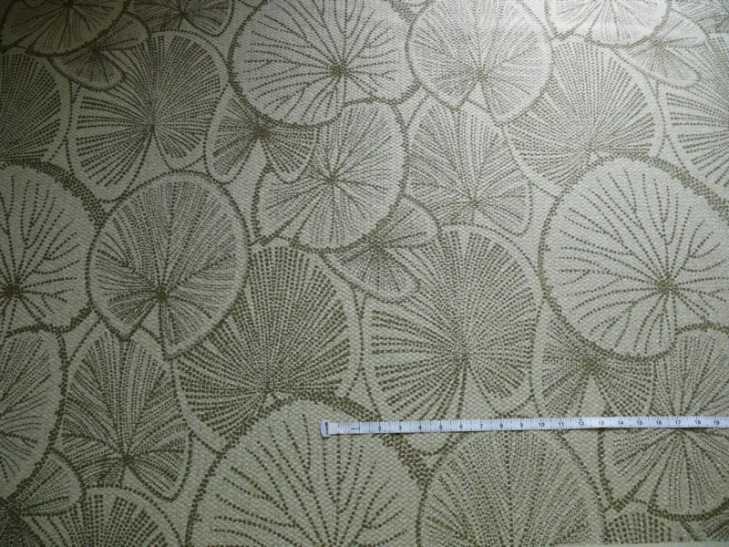 P1290910 Brunschwig & Fils Del Lago Tropical Print On Speckled Chenille Bty #387