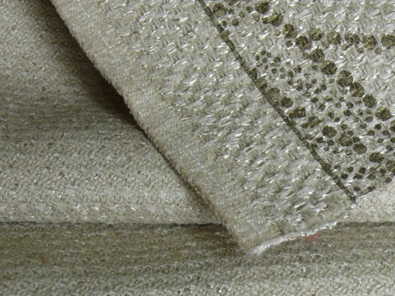 P1290913 Brunschwig & Fils Del Lago Tropical Print On Speckled Chenille Bty #387