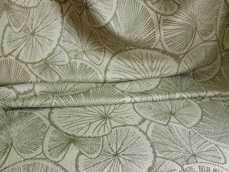 P1290918 Brunschwig & Fils Del Lago Tropical Print On Speckled Chenille Bty #387