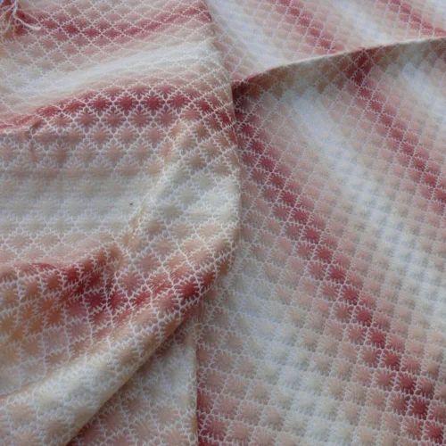 10 Berkbox37 Length Scalamandre Pisana Coral Pink Woven Daisy Ombre Stripe 1.2y MSRP USD 404/Y