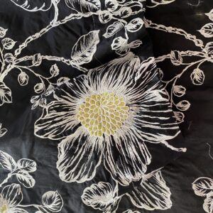 IMG_0506 BerkBox44-2 Scalamandre Floral Duchess Silk Black -2.4 Yards By 60 Inches Wide