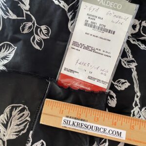 IMG_0508 BerkBox44-2 Scalamandre Floral Duchess Silk Black -2.4 Yards By 60 Inches Wide