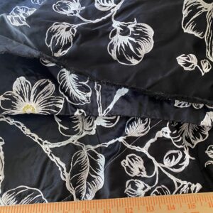 IMG_0510 BerkBox44-2 Scalamandre Floral Duchess Silk Black -2.4 Yards By 60 Inches Wide