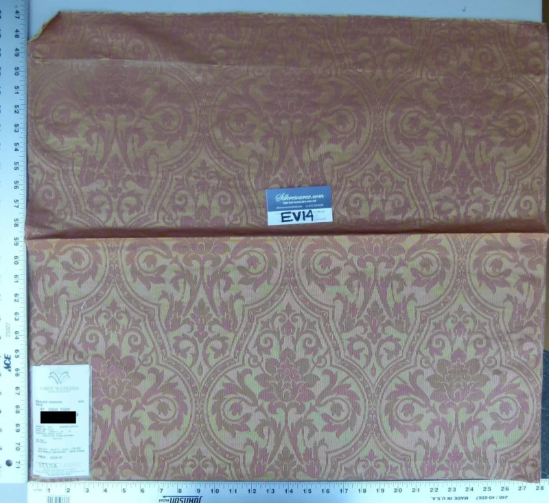 P1080423 15 Ev14 Scalamandre Sample Square Brahms Damask Gold