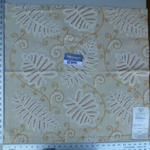 42 Ev14 Scalamandre Sample Square Fossils Rust On Beige