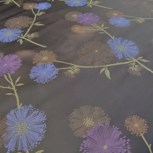 P1110614 Stunner! 100% Silk Lampas Satin Mod Branch Tree "Mischief" Deep Brown