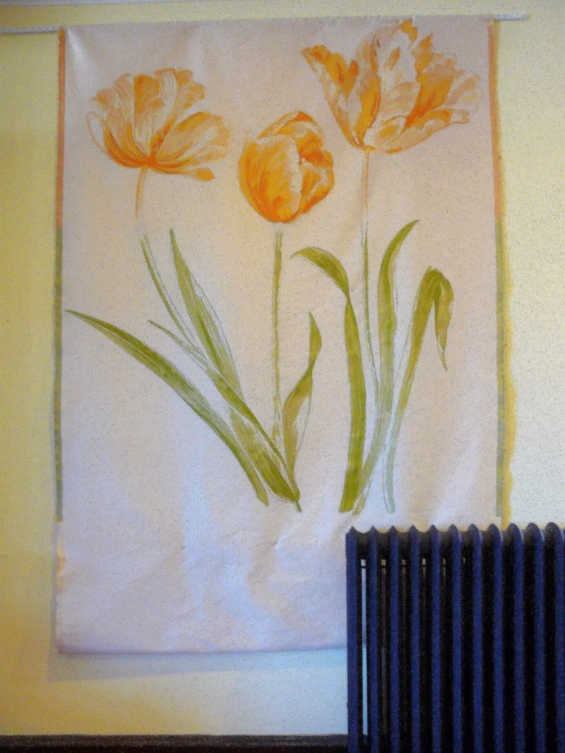 Giant Huge Tulip Field Dutch Yellow White Fil Coupe 3yards Tall!