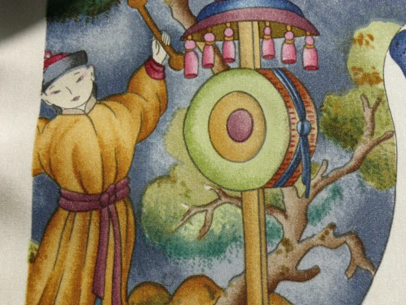 P1160907 Clarence House Coromandel Chinoiserie Hand Print Multi On Cream 1vr