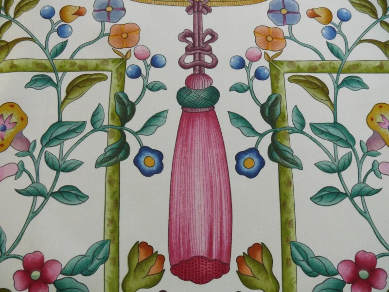 P1160908 Clarence House Coromandel Chinoiserie Hand Print Multi On Cream 1vr