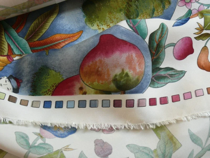 P1160910 Clarence House Coromandel Chinoiserie Hand Print Multi On Cream 1vr