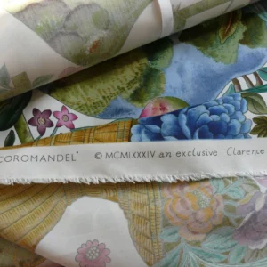 P1160912 Clarence House Coromandel Chinoiserie Hand Print Multi On Cream 1vr