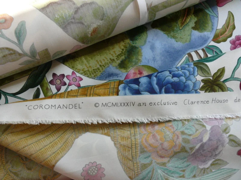 P1160912 Clarence House Coromandel Chinoiserie Hand Print Multi On Cream 1vr