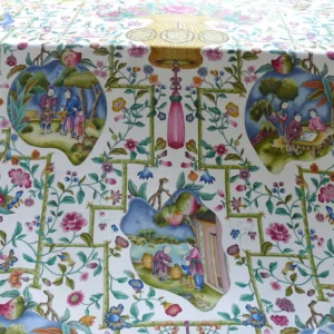 P1160916 Clarence House Coromandel Chinoiserie Hand Print Multi On Cream 1vr