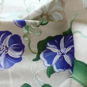 P1200121 Brunschwig & Fils Glorious Morning Linen Print Darker Natural 4.5yds Morning Glory Trellis (copy)