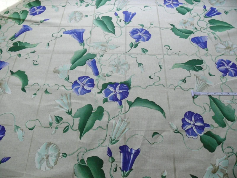 P1200122 Brunschwig & Fils Glorious Morning Linen Print Darker Natural 4.5yds Morning Glory Trellis (copy)