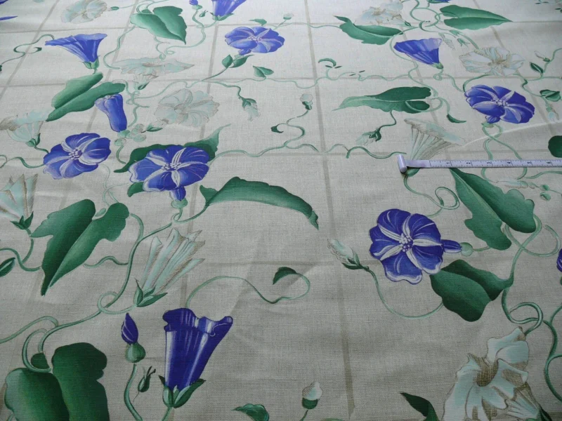 P1200123 Brunschwig & Fils Glorious Morning Linen Print Darker Natural 4.5yds Morning Glory Trellis (copy)