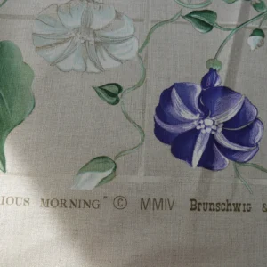 P1200126 Brunschwig & Fils Glorious Morning Linen Print Darker Natural 4.5yds Morning Glory Trellis (copy)
