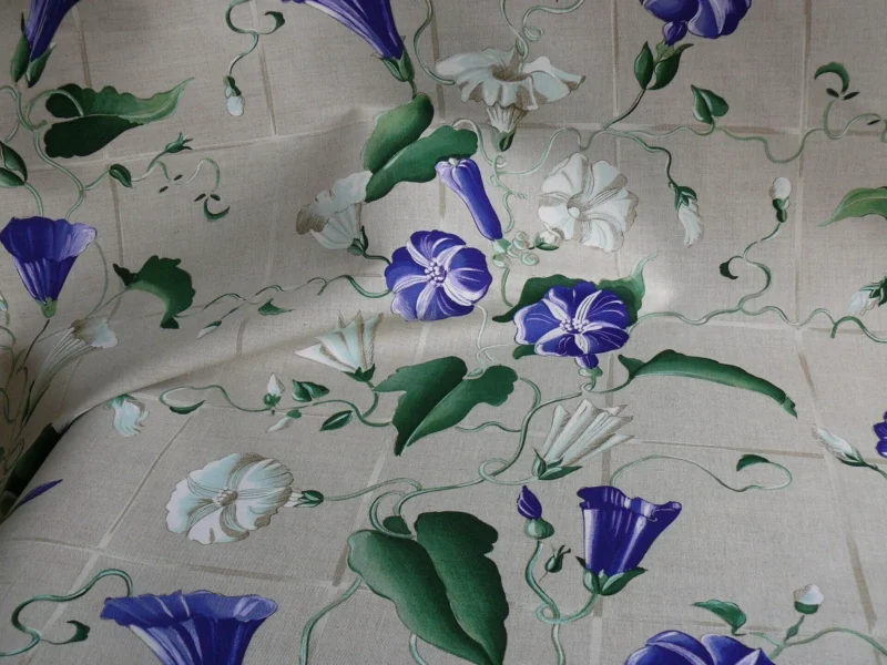 P1200138 Brunschwig & Fils Glorious Morning Linen Print Darker Natural 4.5yds Morning Glory Trellis (copy)