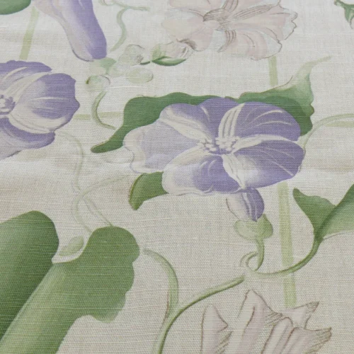 P1470466 By yard Brunschwig & Fils Glorious Morning Linen Print Cream White Morning Glory Trellis MSRP USD290/y