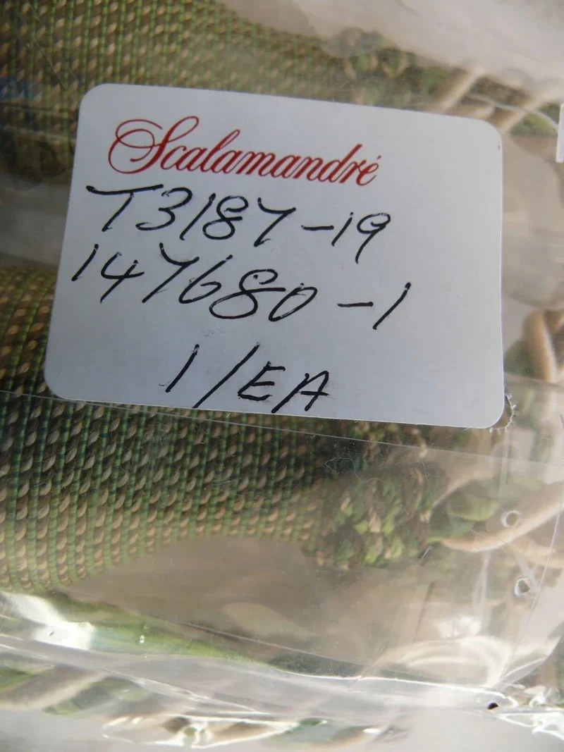 Scalamandre Lyon 100% Silk Double Tassel Tieback Beige Brown Green