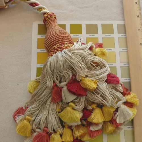 s-l1600 - 2022-12-26T104246.705 Scalamandre Lyon 100% Silk Double Tassel Tieback Red Yellow White Coral