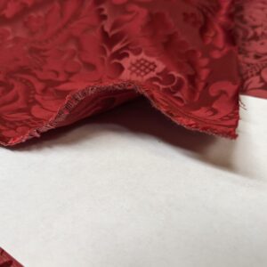 IMG_3227 High End Veranda Renaissance Damask 100% Silk Ruby Red Crimson