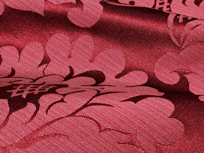 IMG_3228 High End Veranda Renaissance Damask 100% Silk Ruby Red Crimson