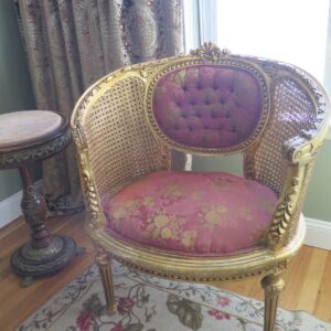 IMG_4533 Stark Hand Made Needlepoint 6'x9' Flower Sprig Border On Lt Yellow