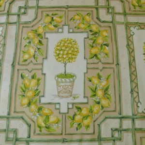 P1170348 Tyler Hall "lemoncello" Lemon Tree Yellow Green Bamboo Lattice Orangery Citrus Topiary