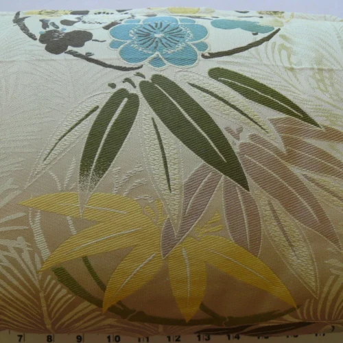 P1580574 100%SILK KRAVET COUTOUR IMPERIAL KIMONO IVORY WHITE PILLOW 24X11" #1507