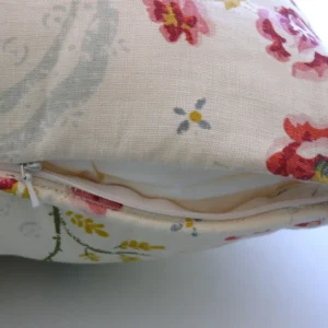 P1580606 SCALAMANDRE DESIGNER PILLOW 18x18" BIG! PRINTED LINEN FLORAL