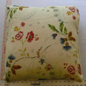 P1580607 SCALAMANDRE DESIGNER PILLOW 18x18" BIG! PRINTED LINEN FLORAL