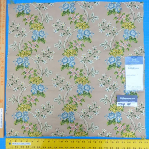 P1020509 21 Berkbox49 Scalamandre Square La Favorite Taupe Silk Floral MSRP USD 2180/yard