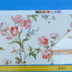 P1020515 23 Berkbox49 Scalamandre Square Tulip Peony Floral Cotton MSRP USD 200+