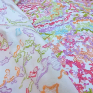 P1020566 1 Berkbox50 Scalamandre Square Tropical Reef Colorfulness Embroidery Cotton 2.4yd MSRP USD 600+/yard