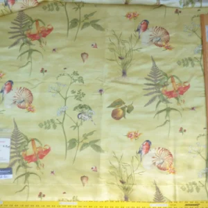 P1020634 Scalamandre Pillow Case Square Cinque Terra Pillow Cotton Birds Floral 21"x21" inches 11-Ev49