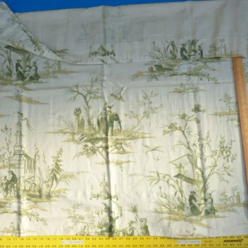 P1020652 15 Berkbox50 Scalamandre Square 1.2yd Voyage En Chine Vert Chinoiserie Asian Garden Elephant MSRP USD 388/Yard