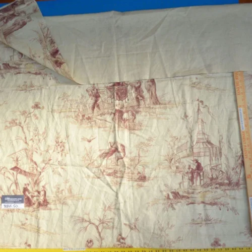 P1020666 18 Berkbox50 Scalamandre Square 1.2yd Voyage En Chine Mauve Dark Purple Red Chinoiserie Asian Garden Elephant MSRP USD 388/Yard