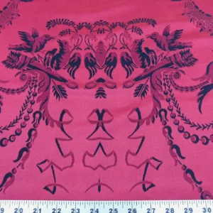 P1100329.jpg 1.4Y Scalamandre LOUIS XVI - TREVIRA CS RED & BLACK  Damask Historic Monticello MSRP0