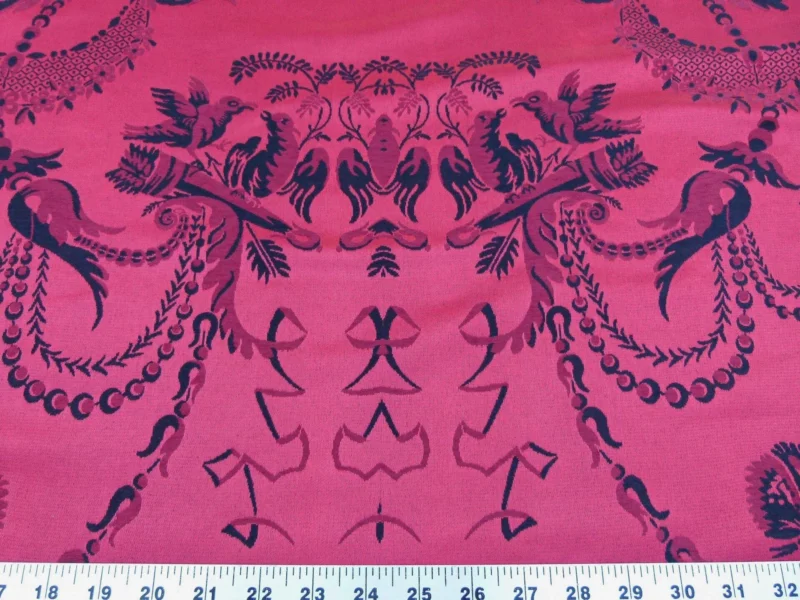 P1100329.jpg 1.4Y Scalamandre LOUIS XVI - TREVIRA CS RED & BLACK  Damask Historic Monticello MSRP0