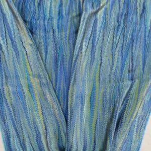 P1100450.jpg Scalamandre Ebru Silk Weave Peacock Marbled Paper Silk Jacquard Texture Blue Black Olive Green MSRP USD 424